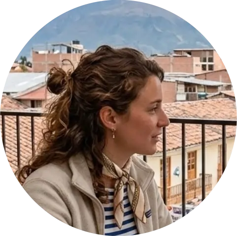 Elodie Augber, a French tour guide, who achieved her DELE C1 Spanish certificate in Huaraz.