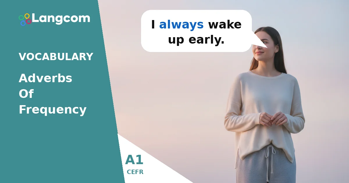 Learn English Adverbs of Frequency (A1 Level) Learn English Adverbs of Frequency (A1 Level) — A1 English vocabulary lesson by Langcom