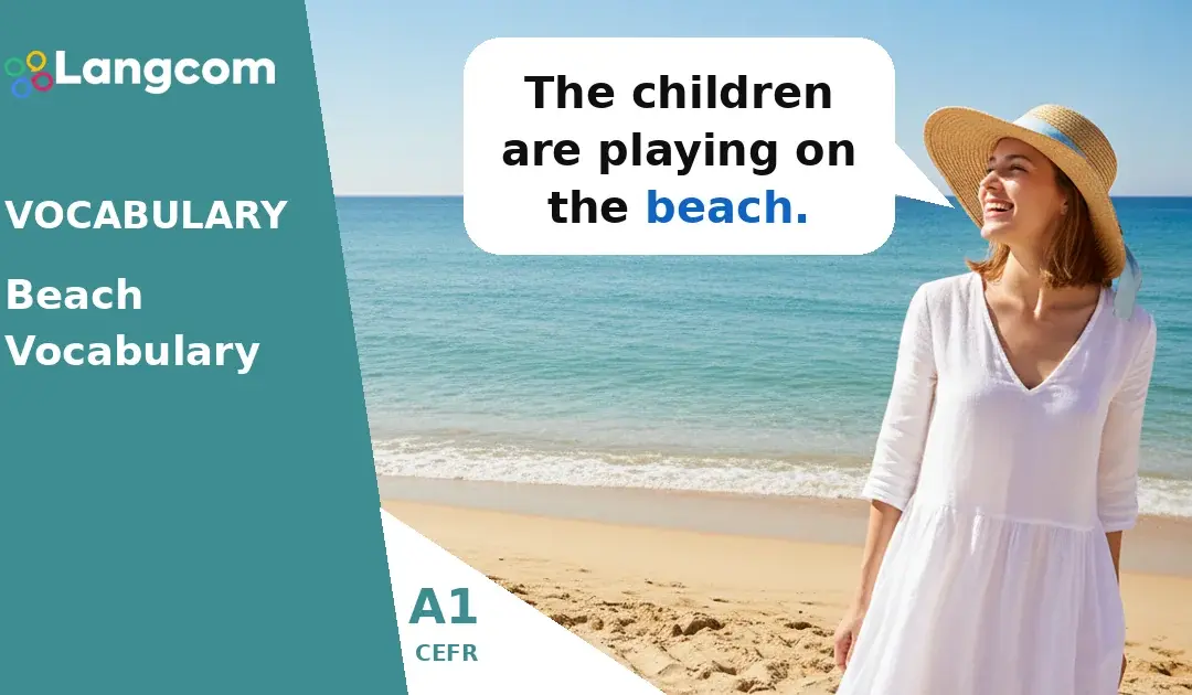 Essential Beach Vocabulary for A1 English Learners