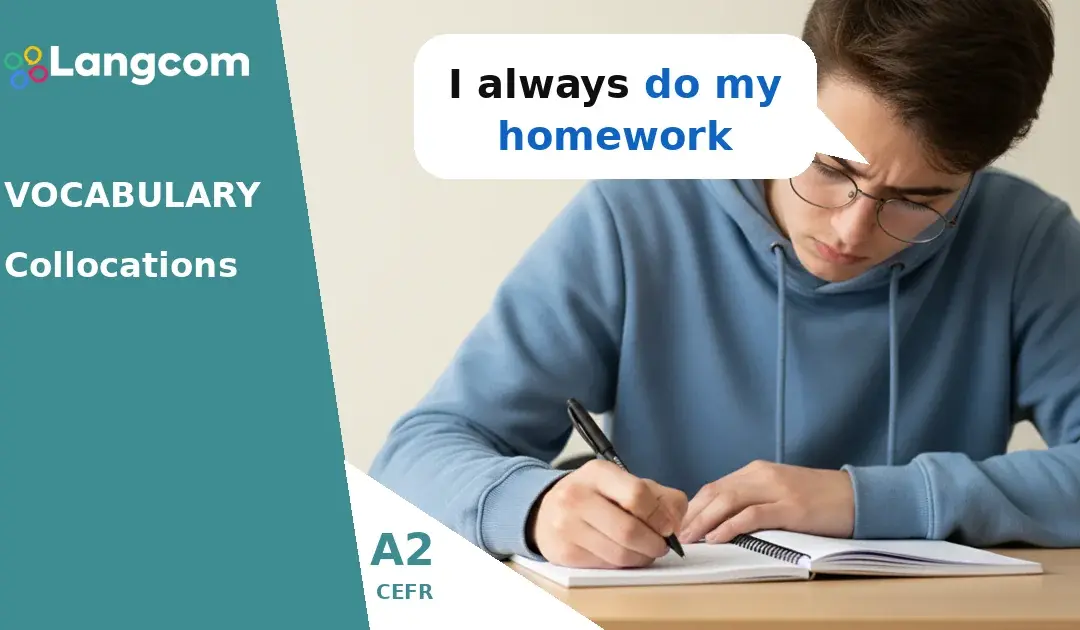 Learn Common English Collocations for A2 Key Exam
