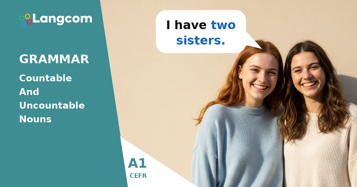 Countable and Uncountable Nouns: A1 English Grammar Guide — A1 English grammar lesson by Langcom