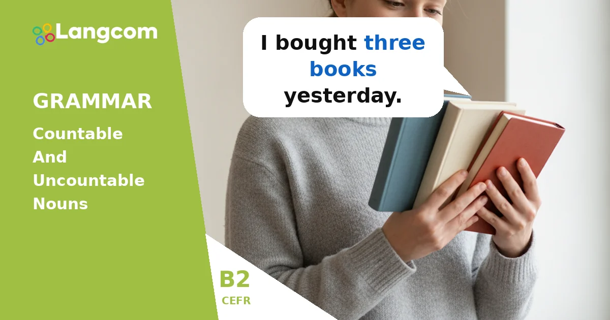 Mastering Countable and Uncountable Nouns: A B2 Guide Mastering Countable and Uncountable Nouns: A B2 Guide — B2 English grammar lesson by Langcom