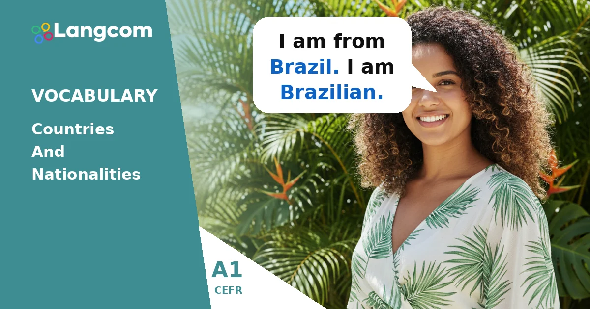 A1 English: Learn Countries and Nationalities Vocabulary — A1 English vocabulary lesson by Langcom