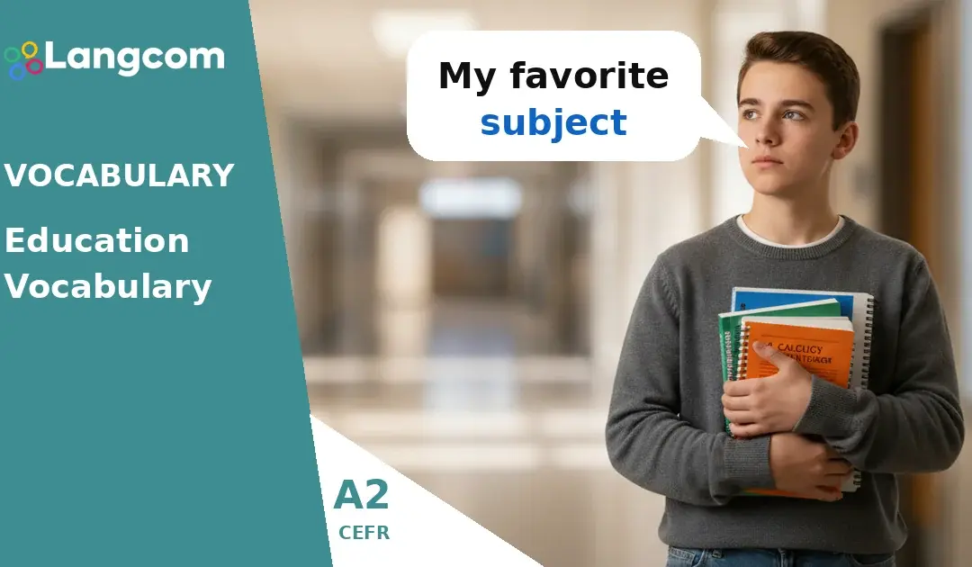 A2 School Subjects Vocabulary: Learn English Names for Your Classes