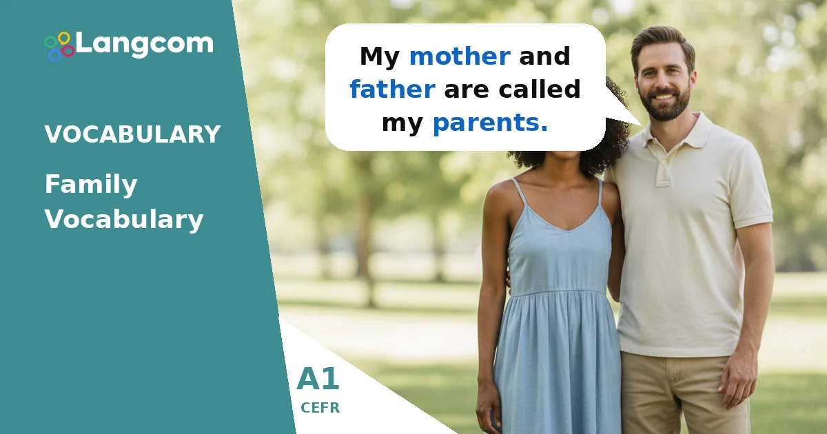 A1 English: Essential Family Vocabulary for Beginners — A1 English vocabulary lesson by Langcom