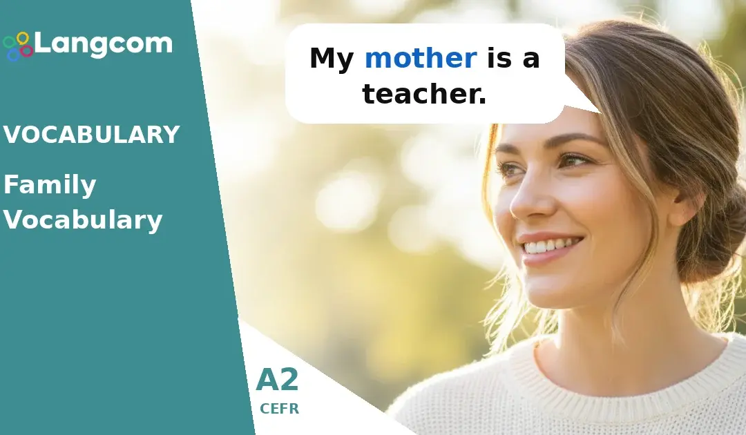 Learn A2 English Family Vocabulary for A2 Key Exam