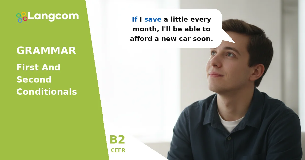 Mastering Conditionals: First and Second Conditional (B2 Grammar) Mastering Conditionals: First and Second Conditional (B2 Grammar) — B2 English grammar lesson by Langcom