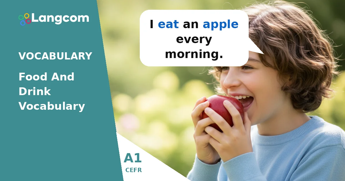 Essential A1 English Food and Drink Vocabulary: Learn Common Categories — A1 English vocabulary lesson by Langcom