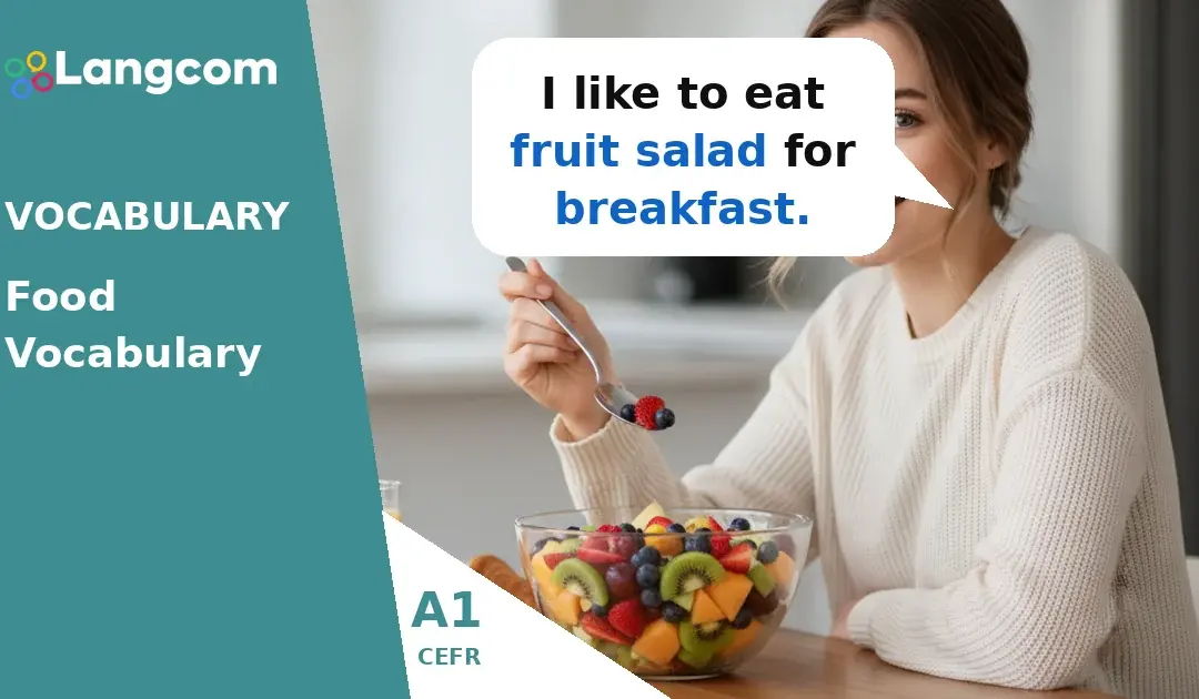 Essential Food Vocabulary for A1 English Learners