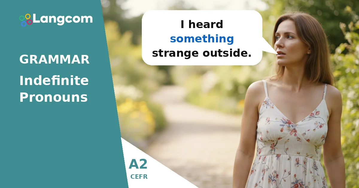 A2 Indefinite Pronouns: Something, Anything, Nothing, Everything — A2 English grammar lesson by Langcom