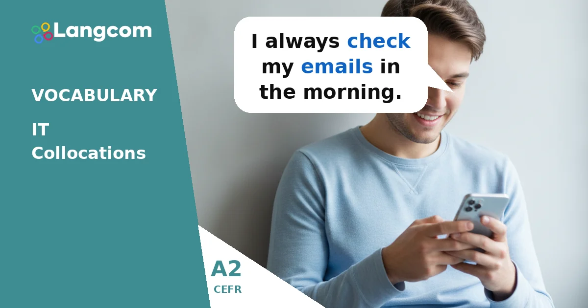 Master A2 IT Collocations: Talk About Computers and the Internet — A2 English vocabulary lesson by Langcom