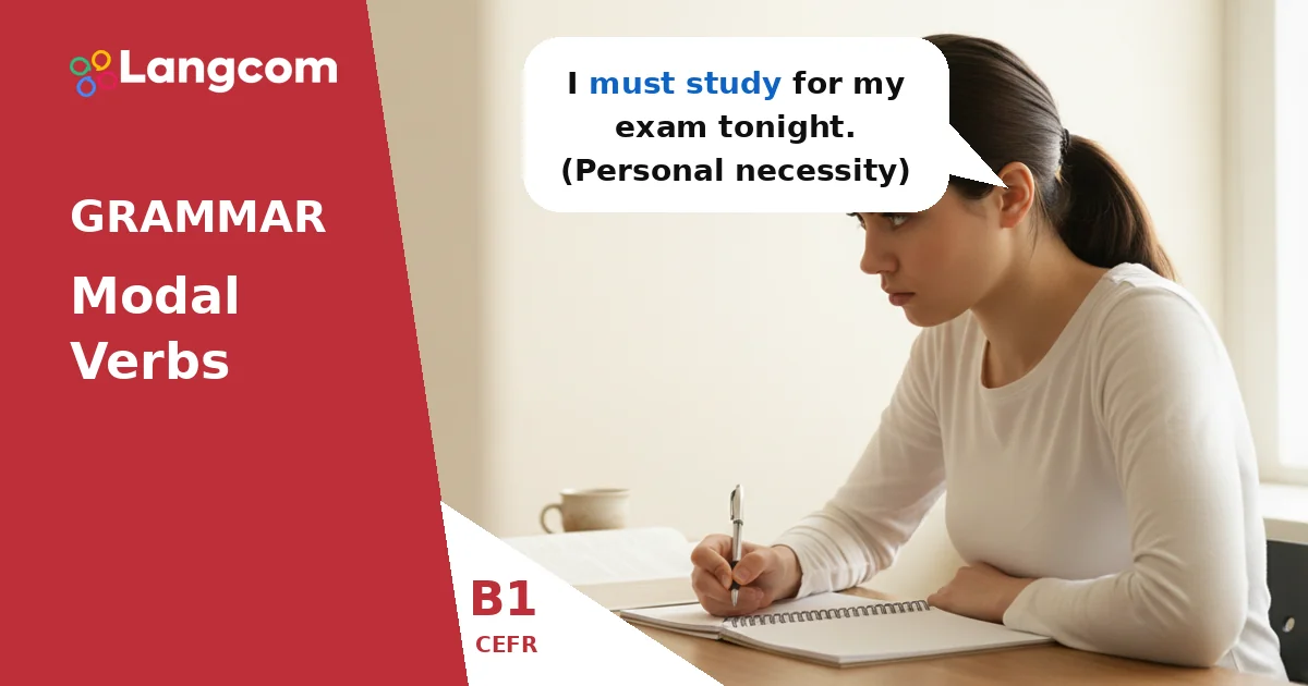 إتقان أفعال الشرط في اللغة الإنجليزية: Must، Have To، Should (المستوى B1) Mastering English Modals of Obligation: Must, Have To, Should (B1) — B1 English grammar lesson by Langcom
