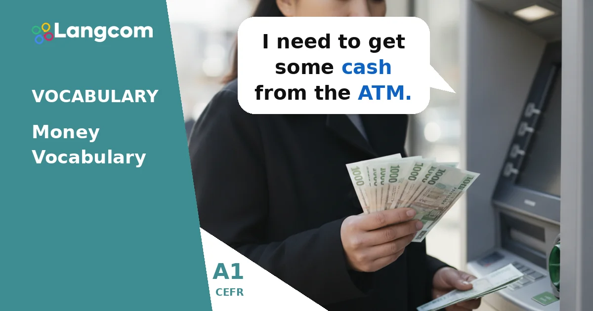 Essential Money Vocabulary for A1 English Learners — A1 English vocabulary lesson by Langcom