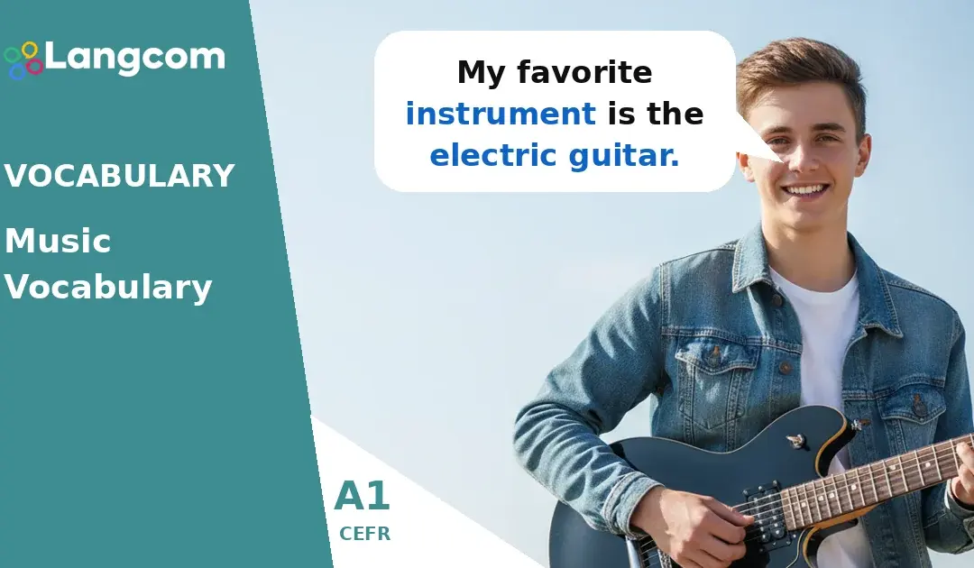 A1 Music Vocabulary: Instruments and Genres in English