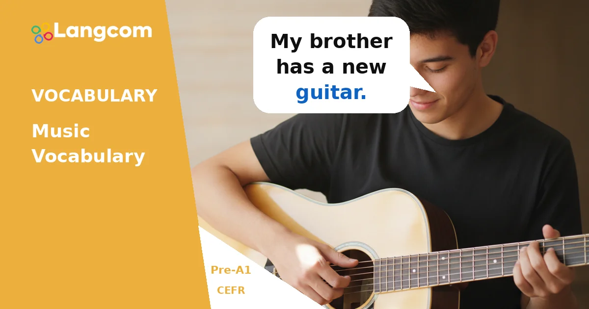 Musical Instruments in English: Learn Basic Words (Pre-A1) — Pre-A1 English vocabulary lesson by Langcom