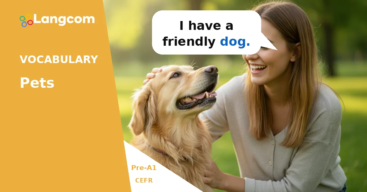 Learn Pet Names in English: Pre-A1 Vocabulary for Beginners — Pre-A1 English vocabulary lesson by Langcom
