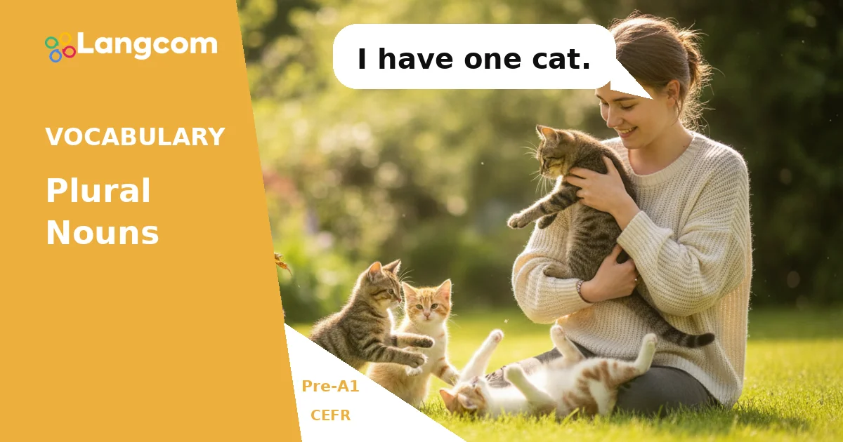 Learn English: Singular and Plural Nouns (Pre-A1) — Pre-A1 English vocabulary lesson by Langcom