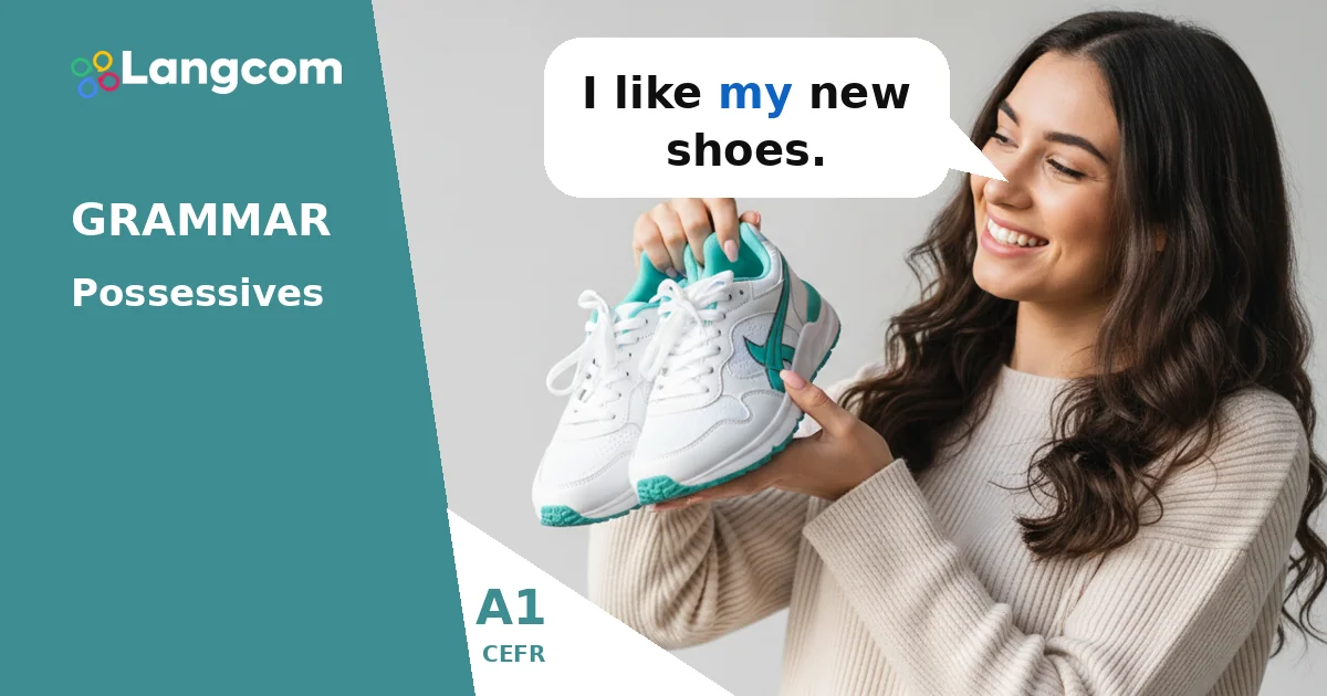 Possessive Adjectives in English: A Simple A1 Grammar Guide — A1 English grammar lesson by Langcom