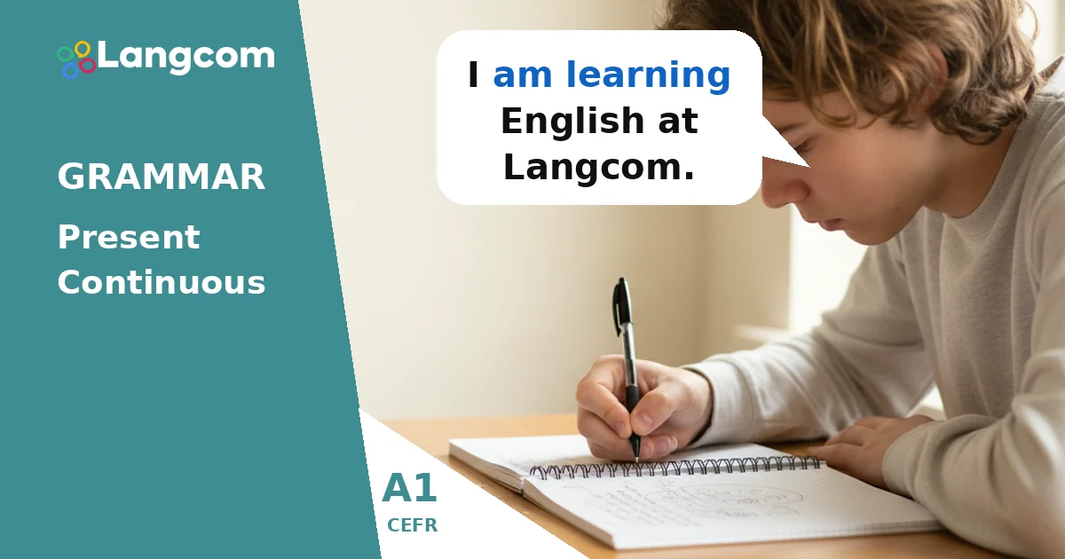 Master the Present Continuous: Actions Happening Now (A1 English Grammar) Master the Present Continuous: Actions Happening Now (A1 English Grammar) — A1 English grammar lesson by Langcom