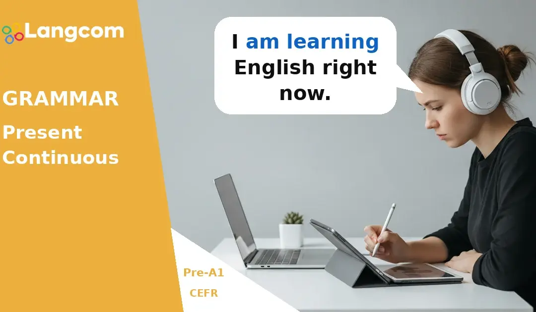 Present Continuous: Actions Happening Now (Pre-A1 English Grammar)