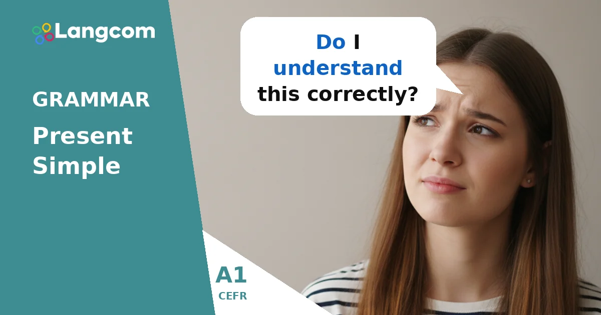 How to Ask Questions in Present Simple (I, You, We, They) - A1 English Grammar — A1 English grammar lesson by Langcom