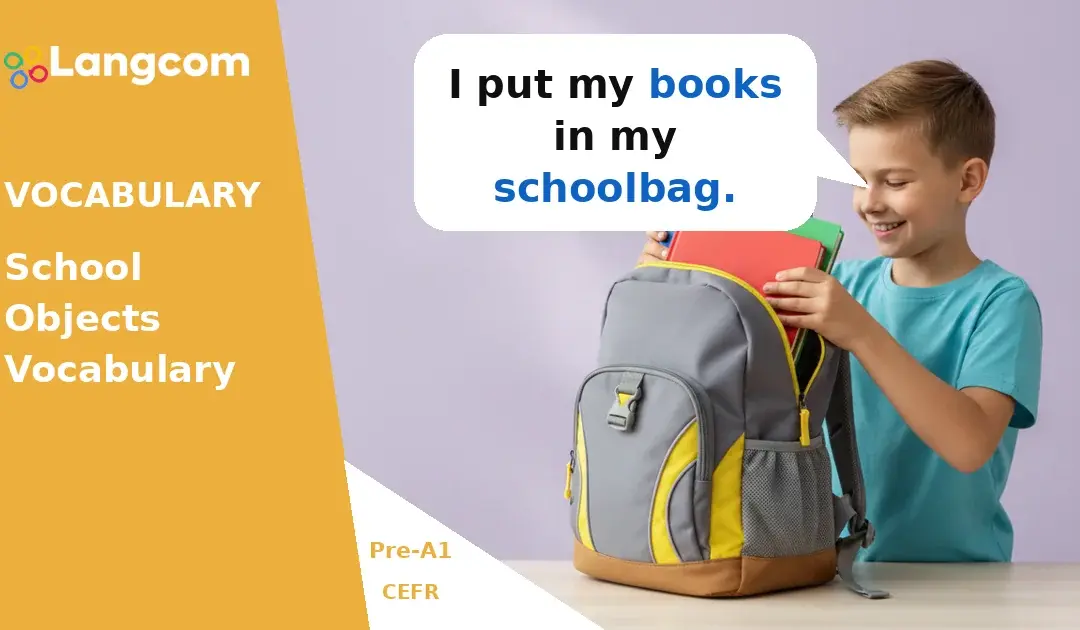 Learn Basic School Objects Vocabulary (Pre-A1 English)