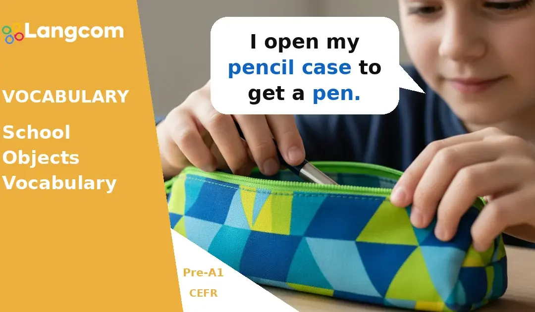Learn English School Words: Case and Board (Pre-A1 Vocabulary)