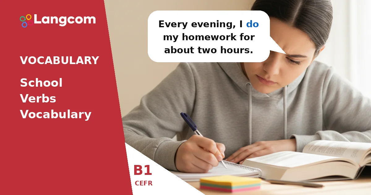 Essential School Verbs for B1 English Learners Essential School Verbs for B1 English Learners — B1 English vocabulary lesson by Langcom