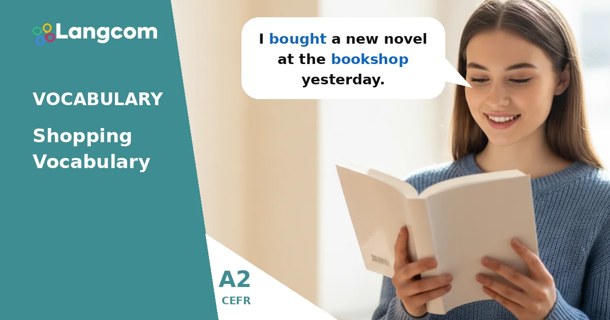 Essential Shopping Vocabulary for A2 English Learners — A2 English vocabulary lesson by Langcom