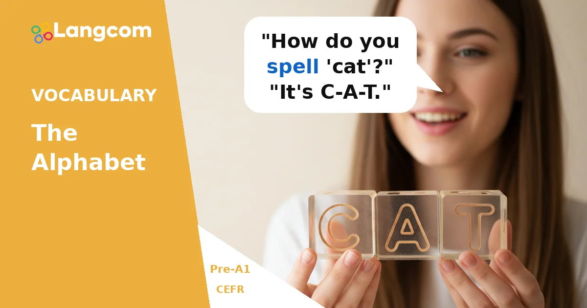 Learn the English Alphabet: Your Pre-A1 Guide Learn the English Alphabet: Your Pre-A1 Guide — Pre-A1 English vocabulary lesson by Langcom