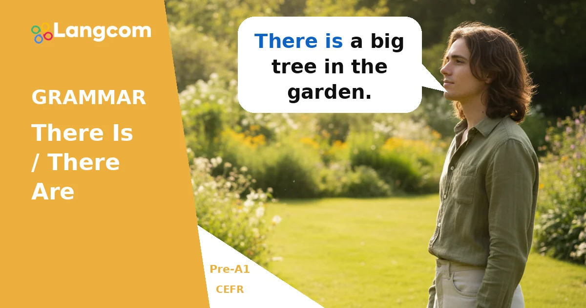 Learn 'There is' and 'There are' in English (Pre-A1 Grammar) — Pre-A1 English grammar lesson by Langcom