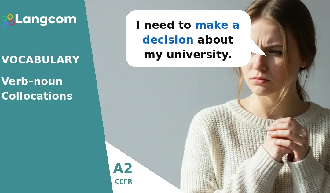 Master A2 Verb-Noun Collocations for Natural English